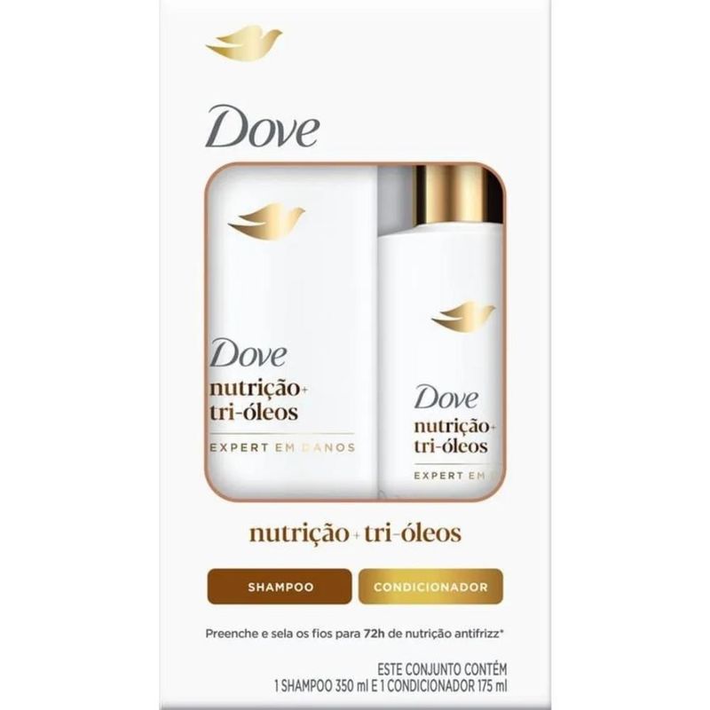 Dove CDセット Kit Shampoo 350ml + Condicionador 175ml Dove Nutrição + Tri-Óleos