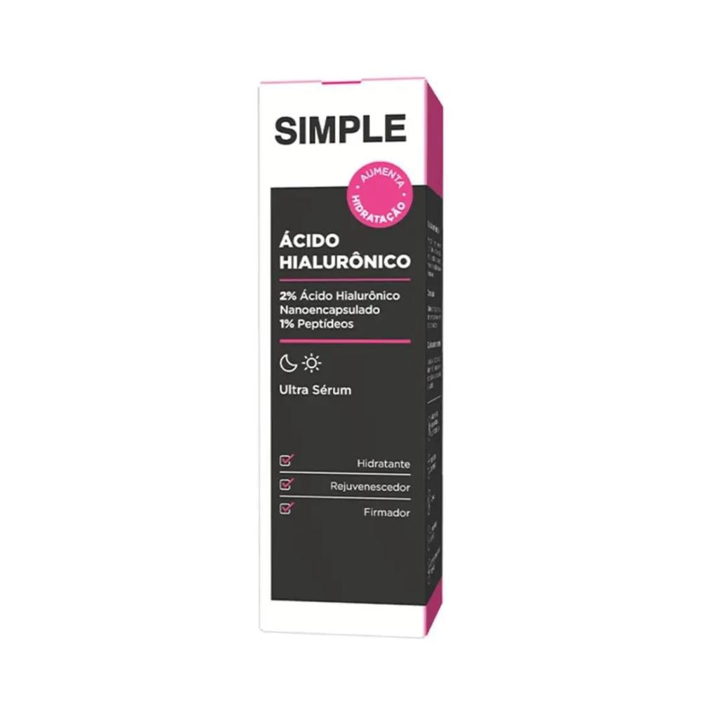 Ultra Sérum Facial Simple Organic Ácido Hialurônico 30ml