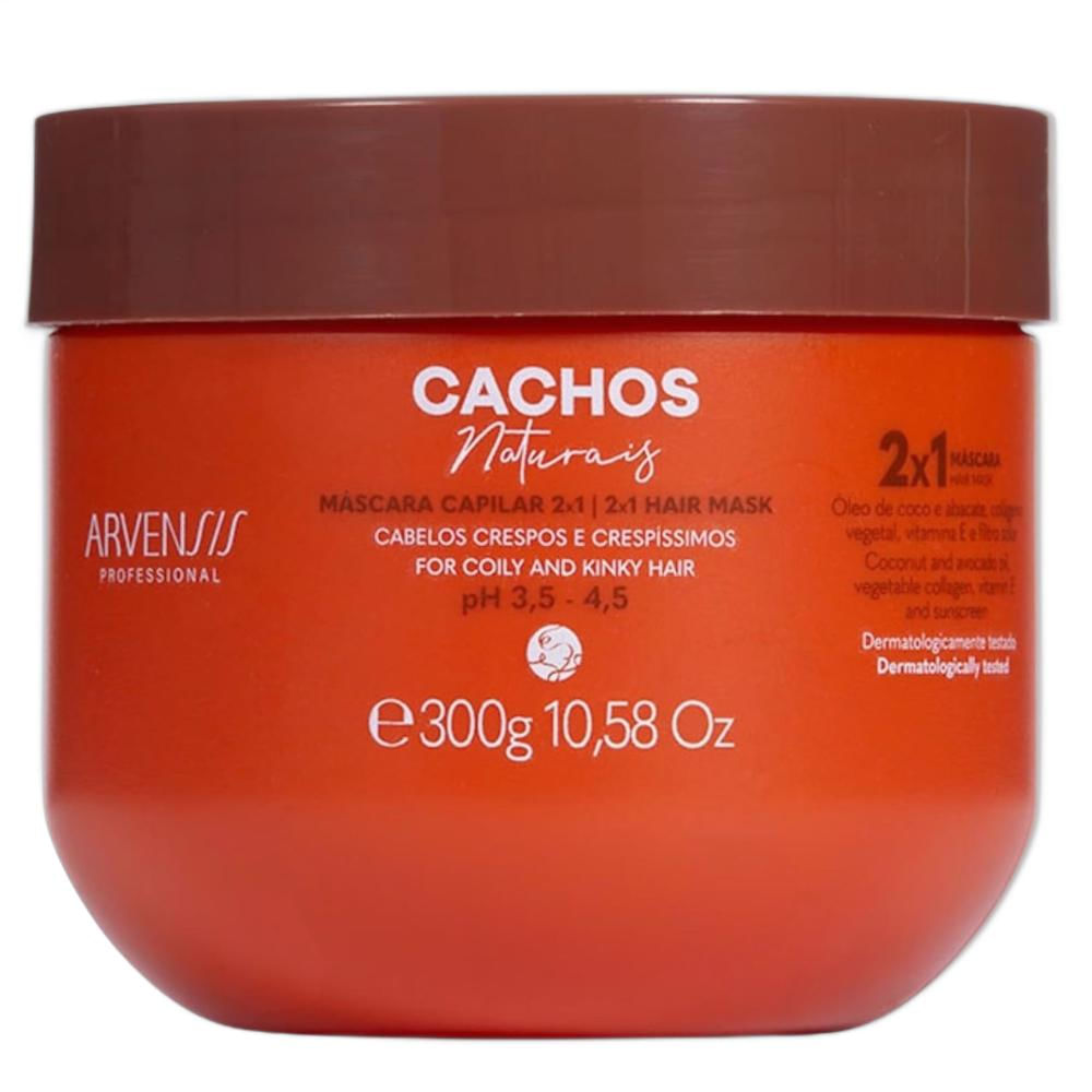 Arvensis Professional Cachos Naturais - Máscara 2x1 Crespos e Crespíssimos 300g