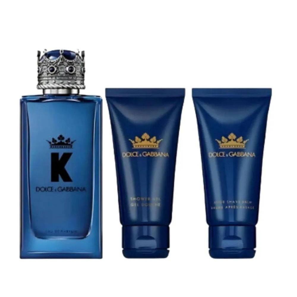 Kit King Dolce e Gabbana Eau de Parfum + Shower Gel + After Shave Balm -100 ml