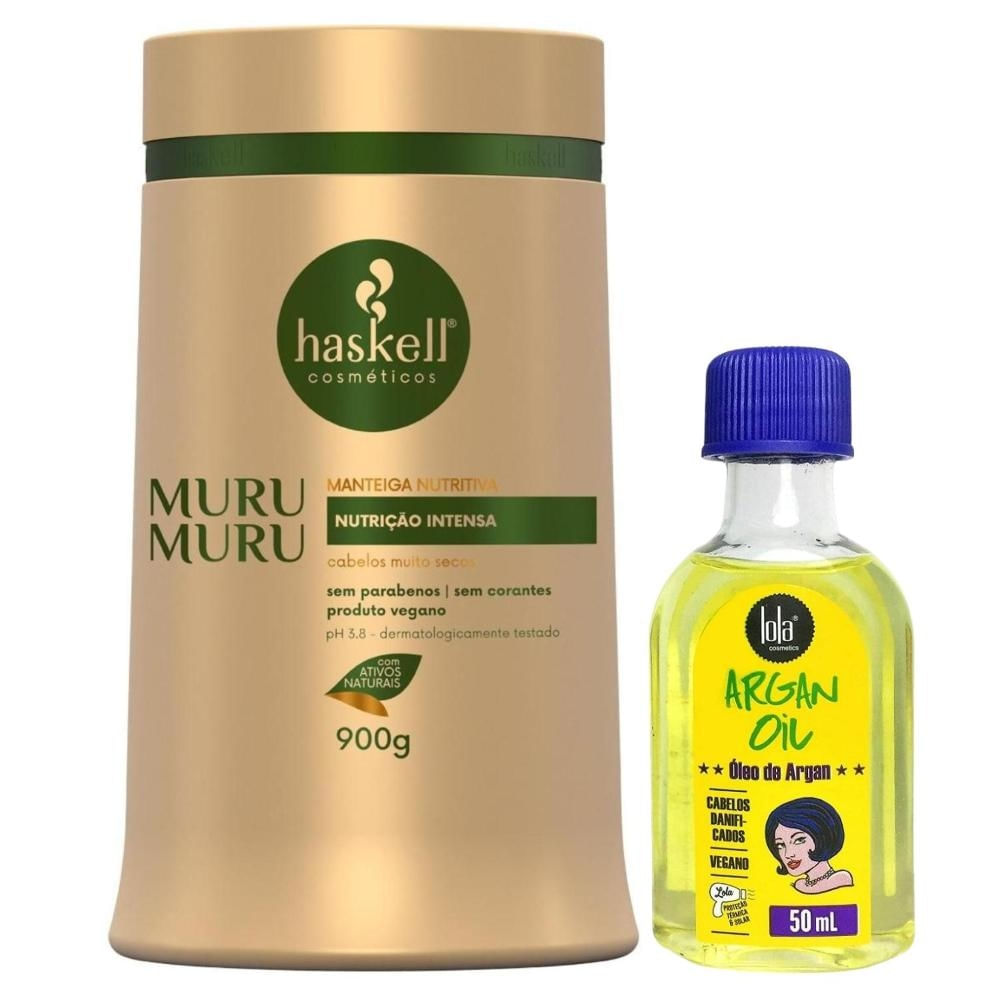 Kit Haskell Murumuru 900g Óleo De Argan Lola Cosmetics 50ml