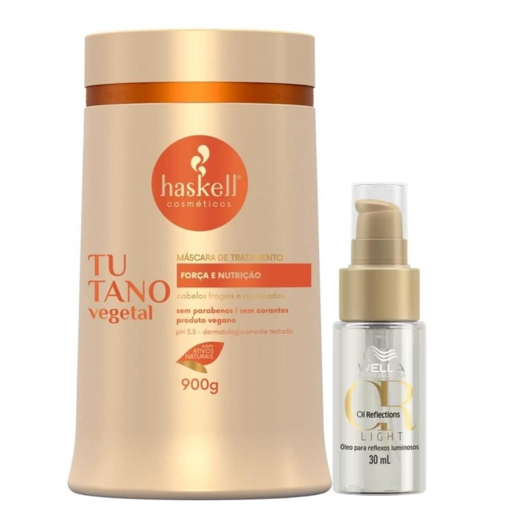 Kit Haskell Tutano 900g + Oleo Wella Light Oil Reflect 30ml