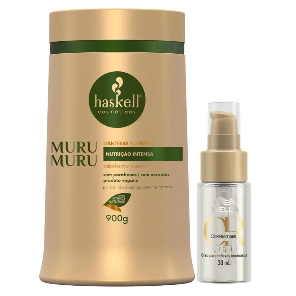 Kit Haskell Murumuru 900g Oleo Wella Light Oil Reflect 30ml