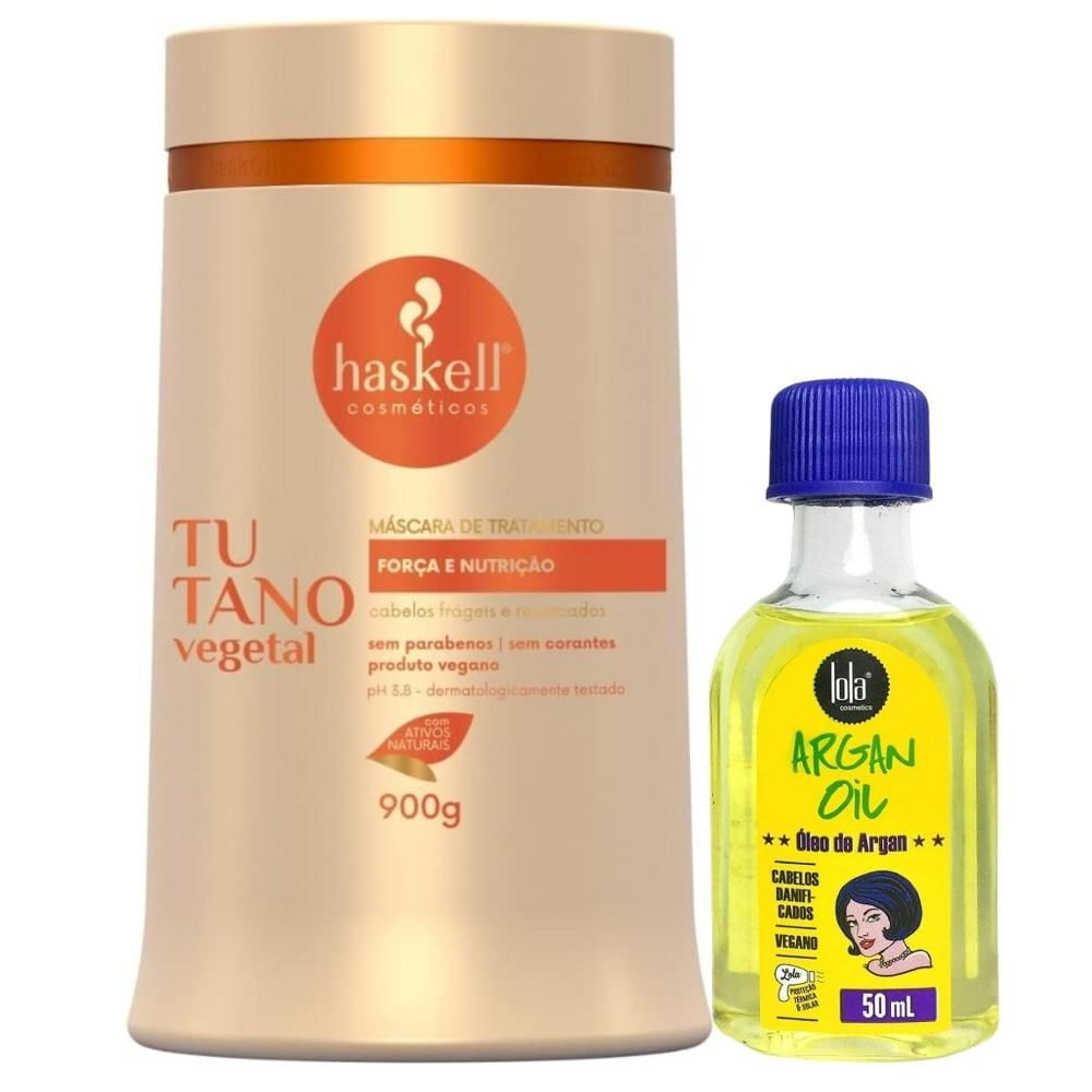 Kit Haskell Tutano 900g + Óleo De Argan Lola Cosmetics 50ml