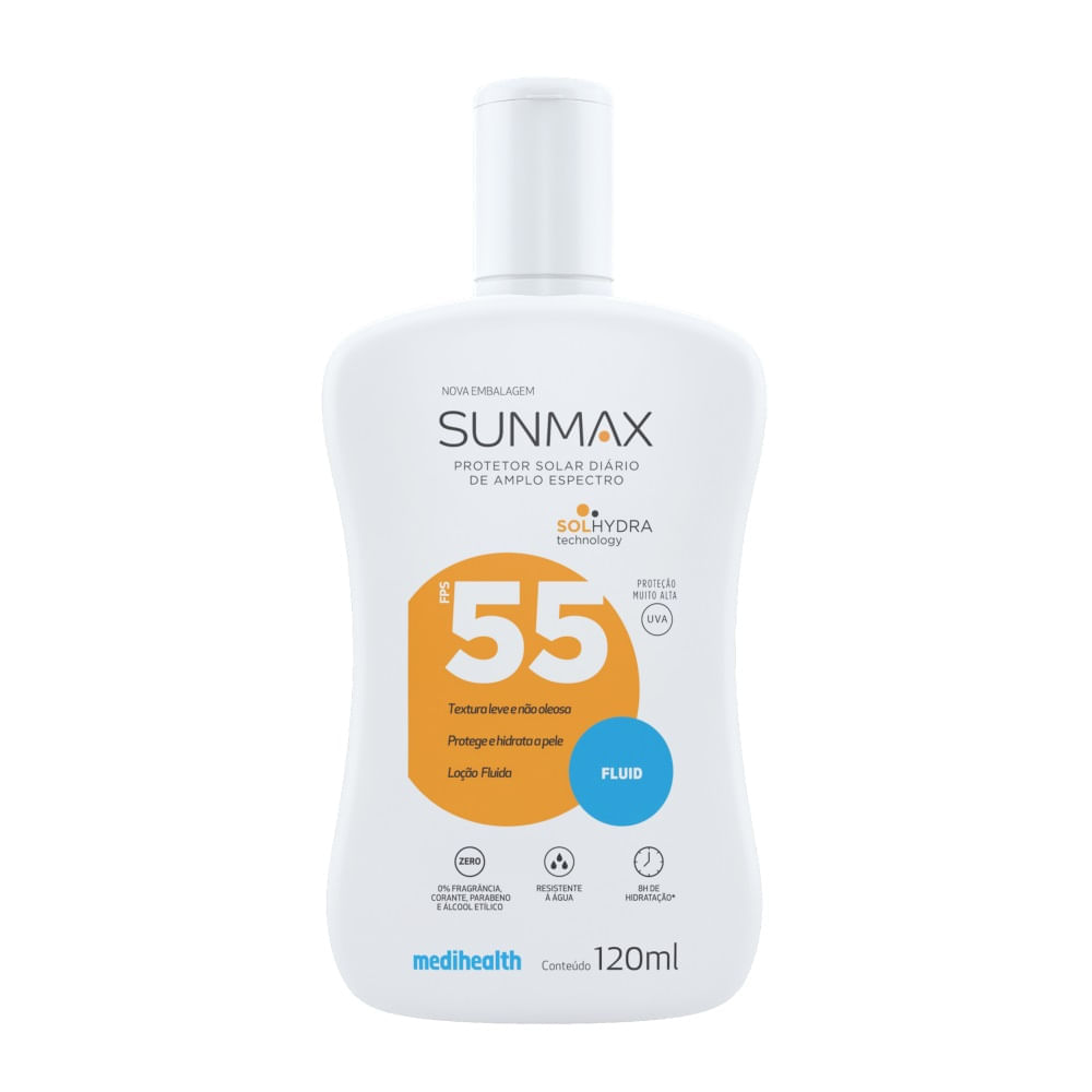 Protetor Solar Sunmax Fluid Fps55 120ml