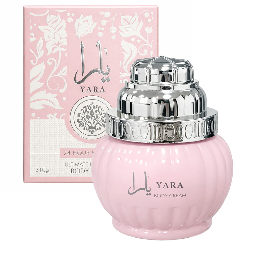 YARA LATTAFA ボディクリーム 200g Ard Al Zaafaran Yara 24 Hour Moisture - Body Cream - Época Cosméticos