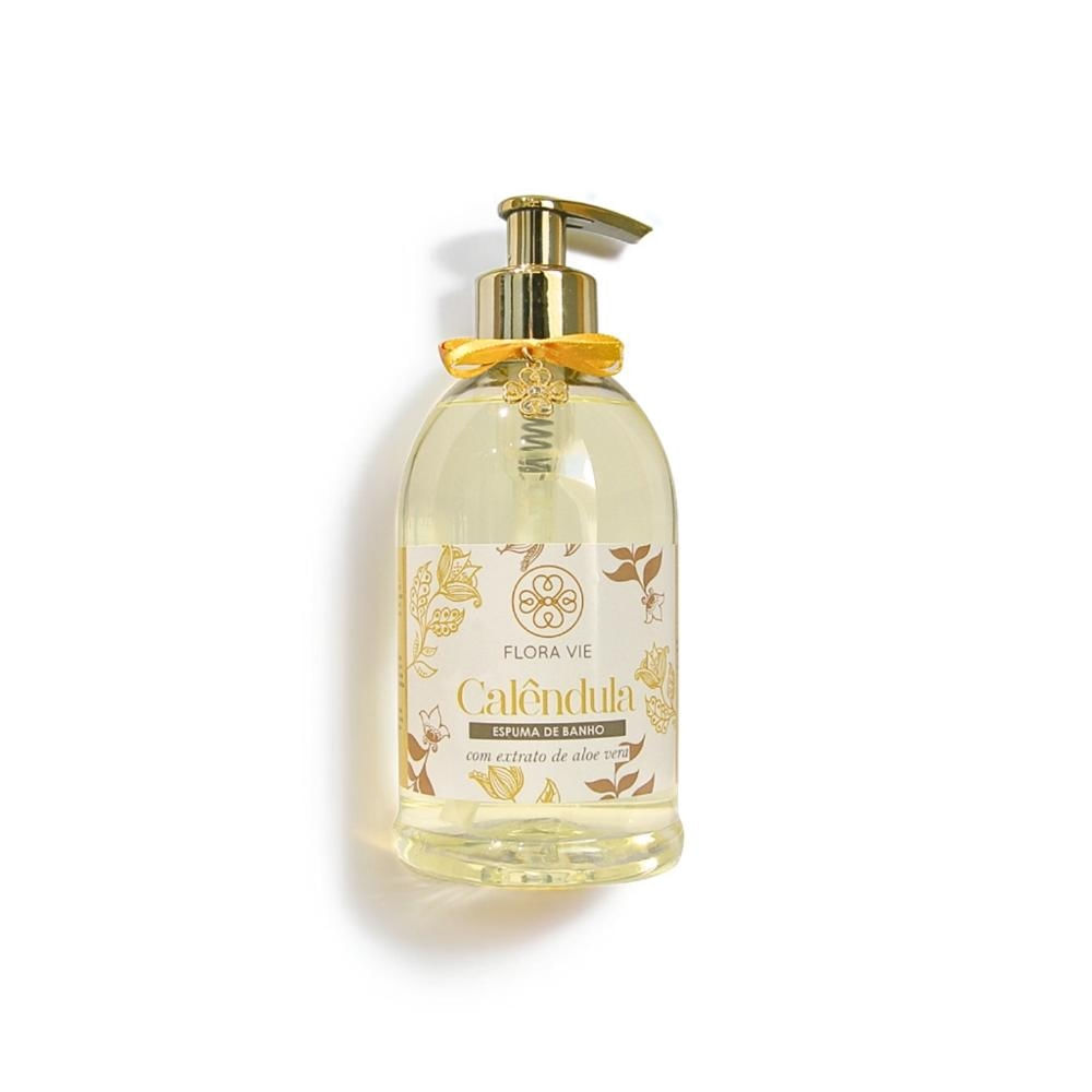 Espuma de Banho Calêndula 380ml: Limpeza Suave + Espuma Cremosa Calmante
