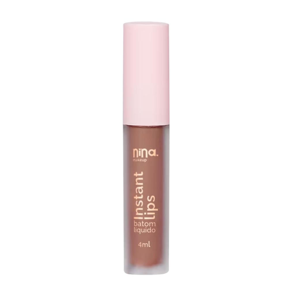 nina makeup batom liquido instant lips princípio 4ml