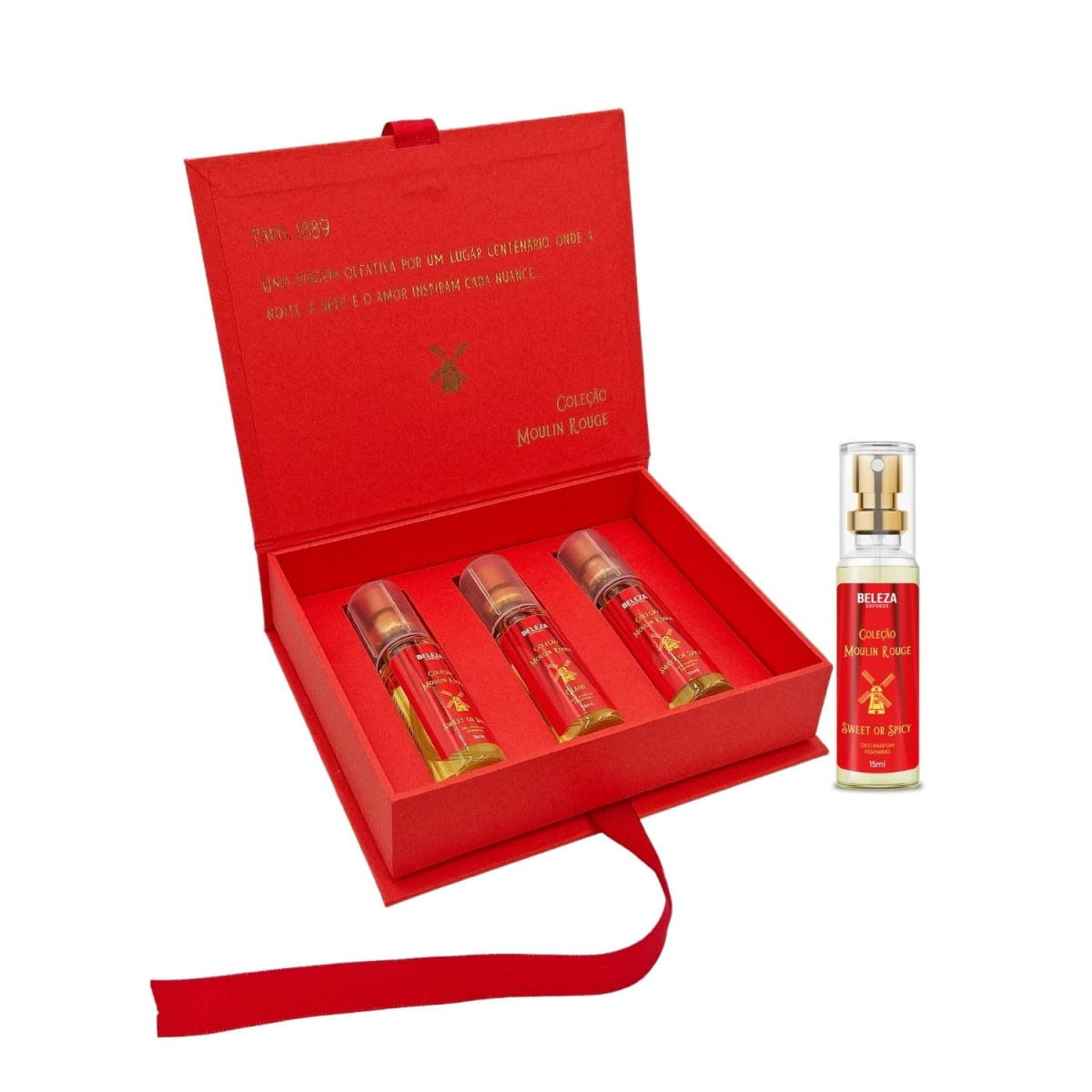 Kit de perfumes Coleção Moulin Rouge 3x15mL