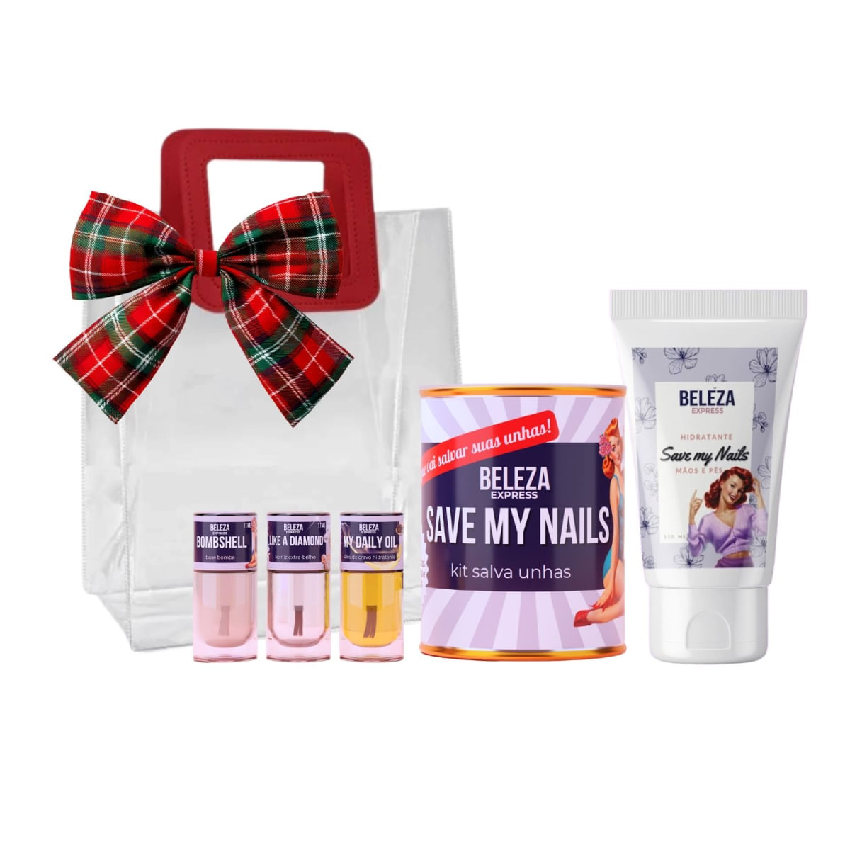 Kit mãos com creme hidratante e  tratamentos para unhas