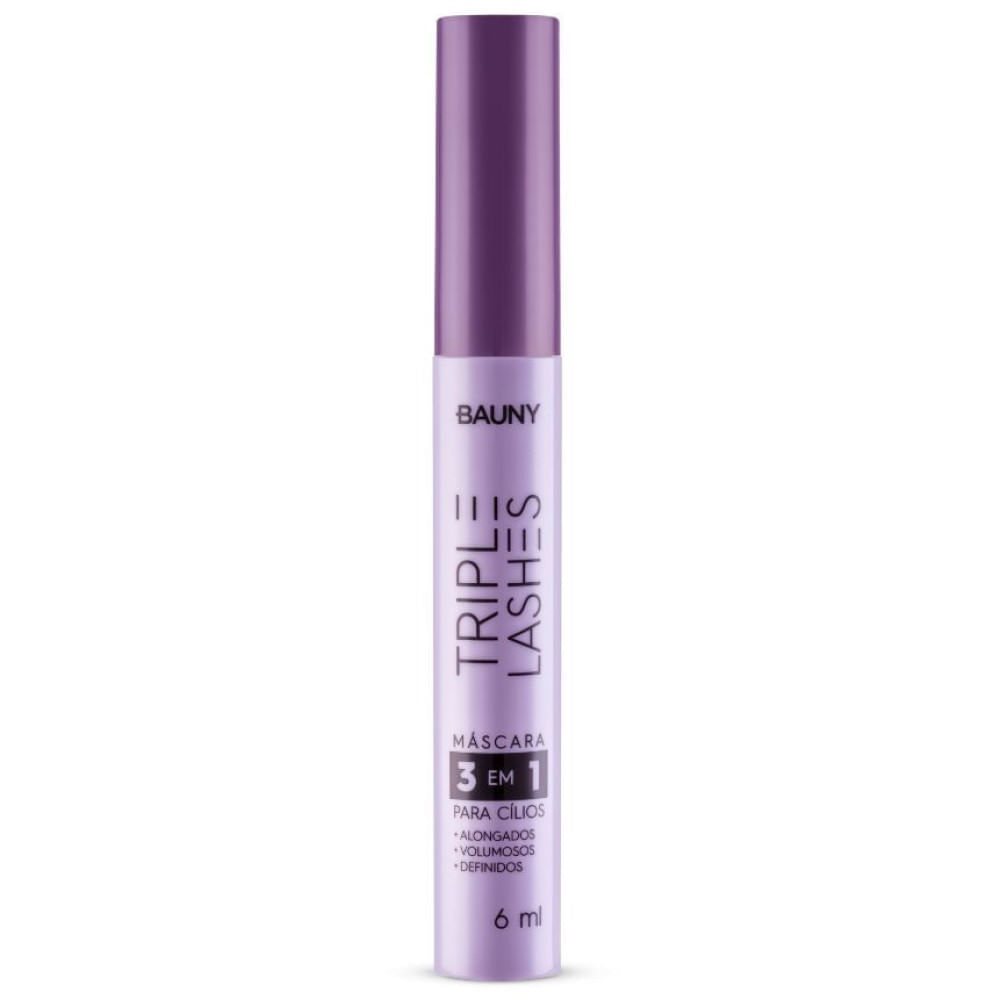 Máscara de Cílios Bauny Triple Lashes Volume e Alongamento 6ml
