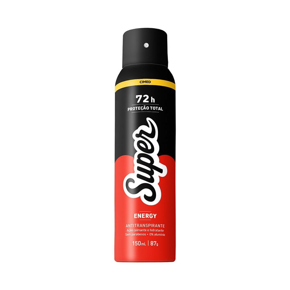 Desodorante Antitranspirante Aerossol Cimed Super Energy 150ml