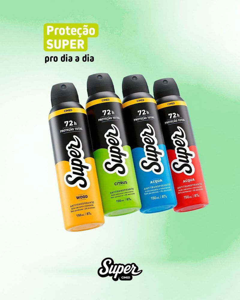 Desodorante Antitranspirante Aerossol Cimed Super Citrus 150ml