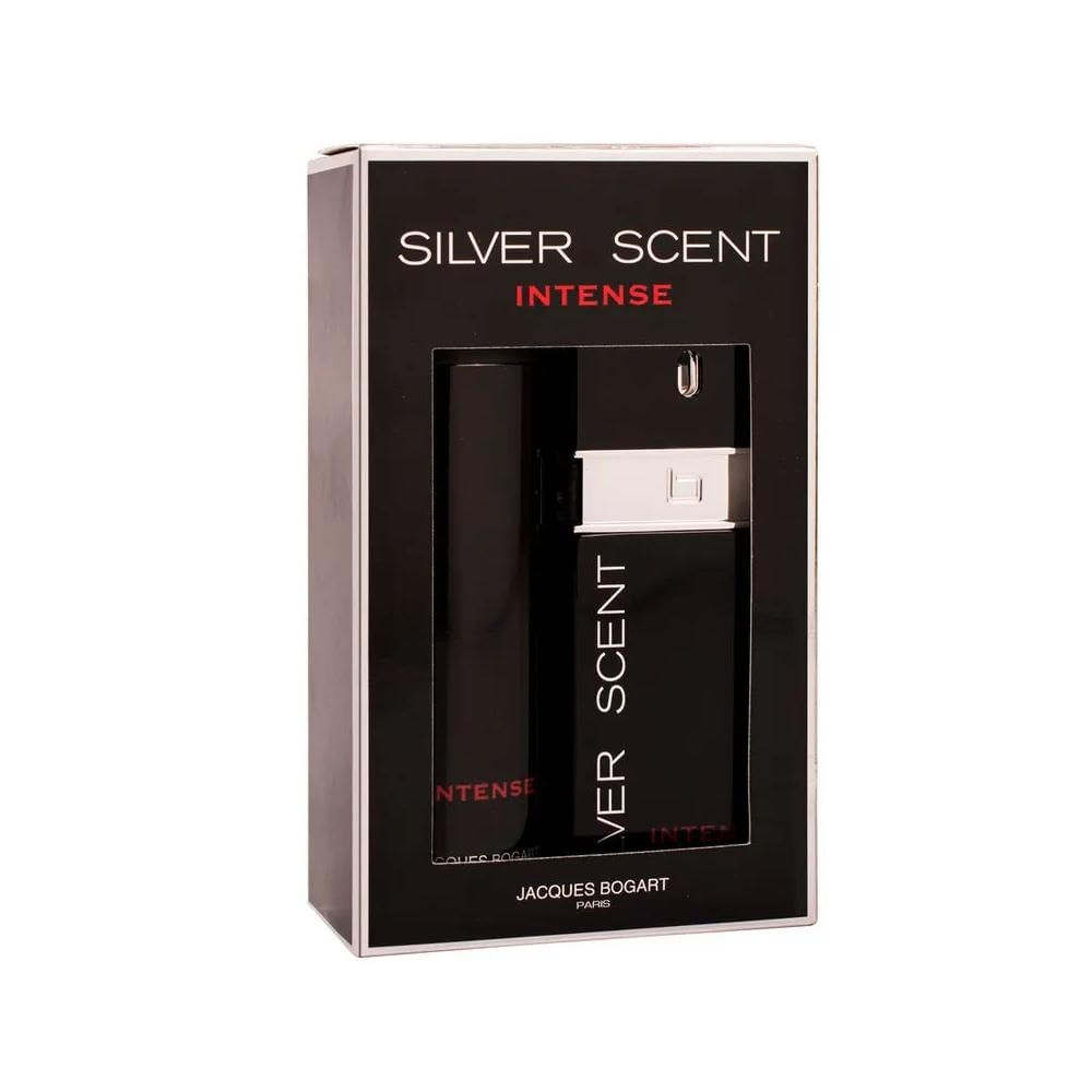 jacques bogart kit masculino silver scent intense edt 100ml + desod. 200ml