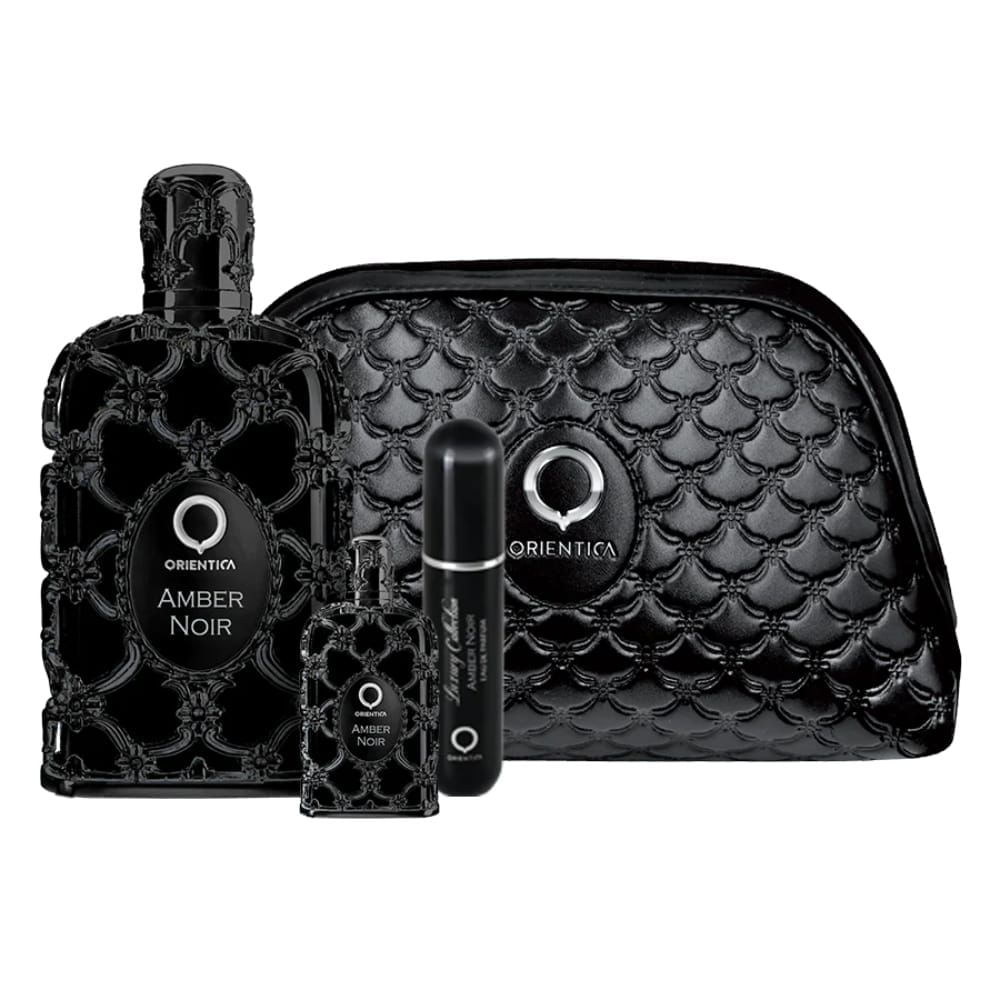 Kit Coffret Perfume Amber Noir 80ml + Travel Size 7,5ml +