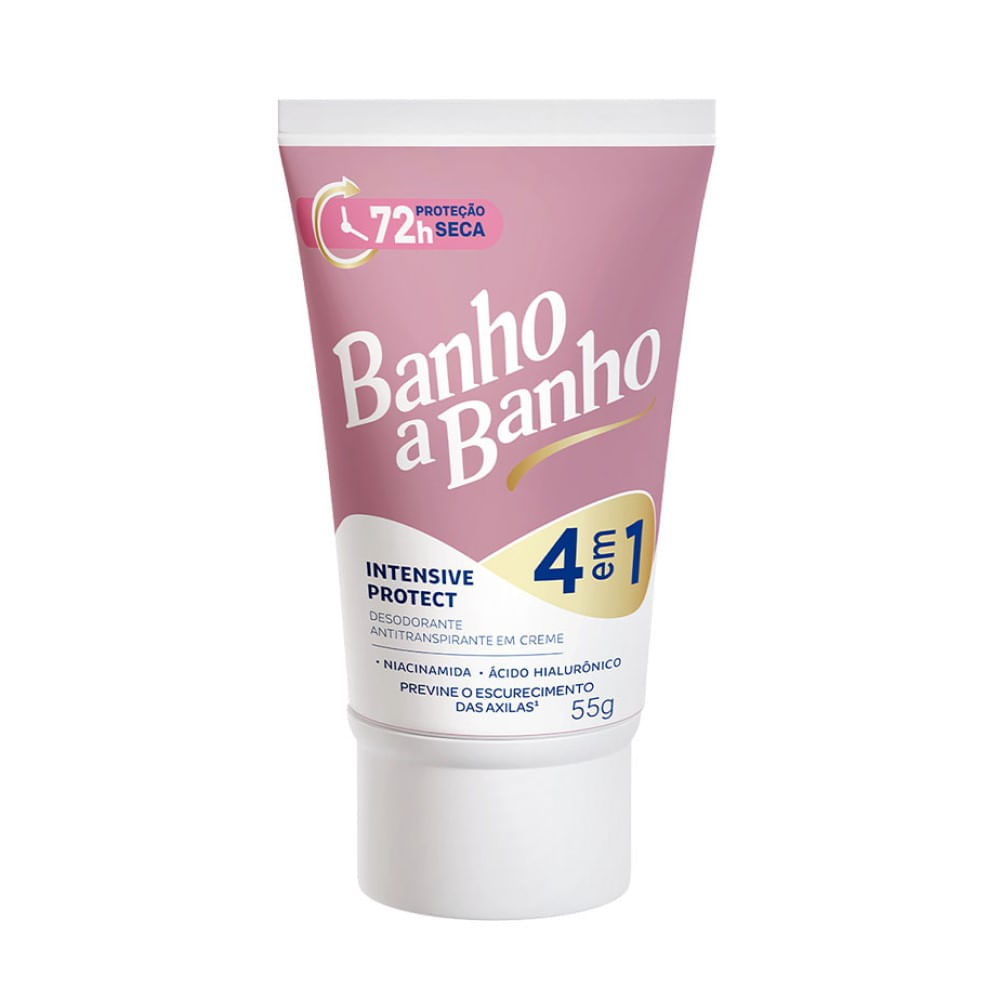Desodorante Antitranspirante em Creme Feminino Banho a Banho Intensive Protec 55g