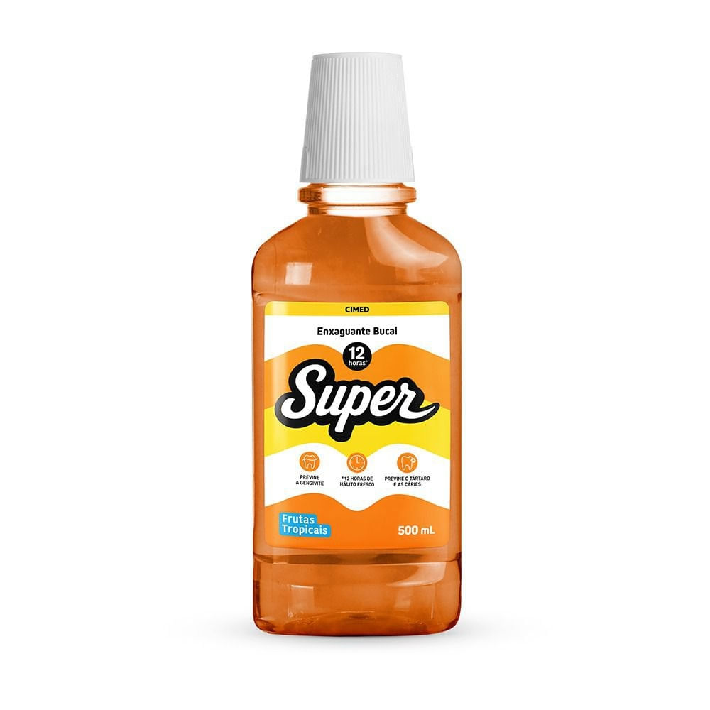 Enxaguante Bucal Cimed Super 12h Frutas Tropicais 500ml Enxaguante Bucal Cimed Super Frutas Tropicais 500ml