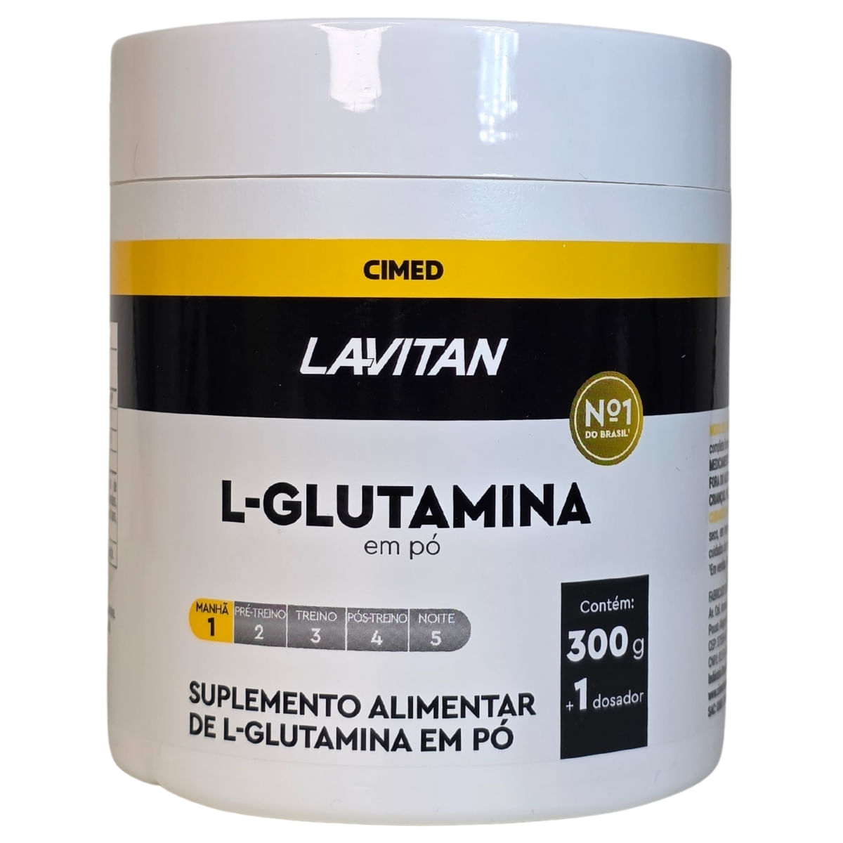 L-Glutamina em Pó Suplemento Alimentar Lavitan Cimed 300g + 1 dosador