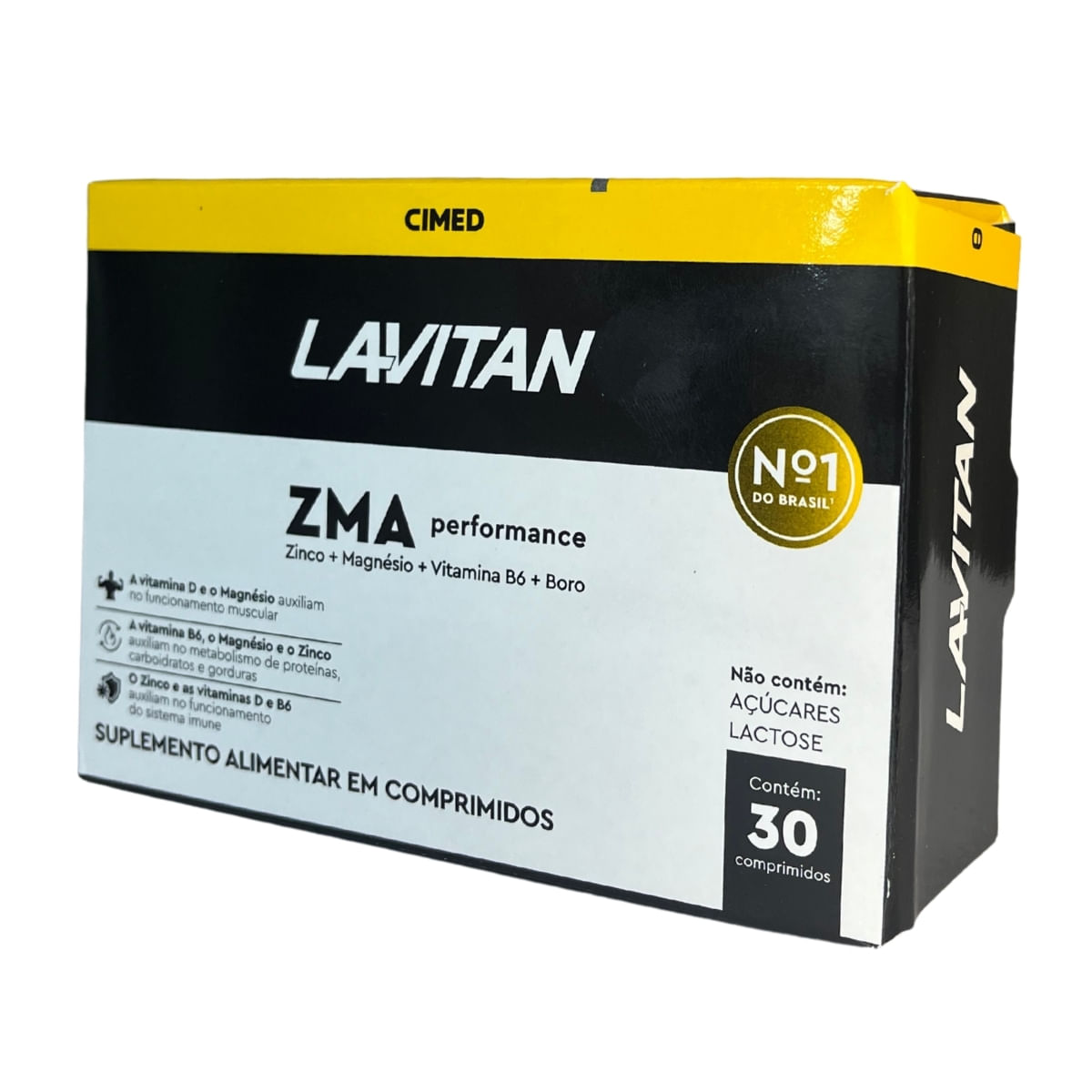 Suplemento Alimentar ZMA Perfomance Lavitan Cimed 30 Comprimidos