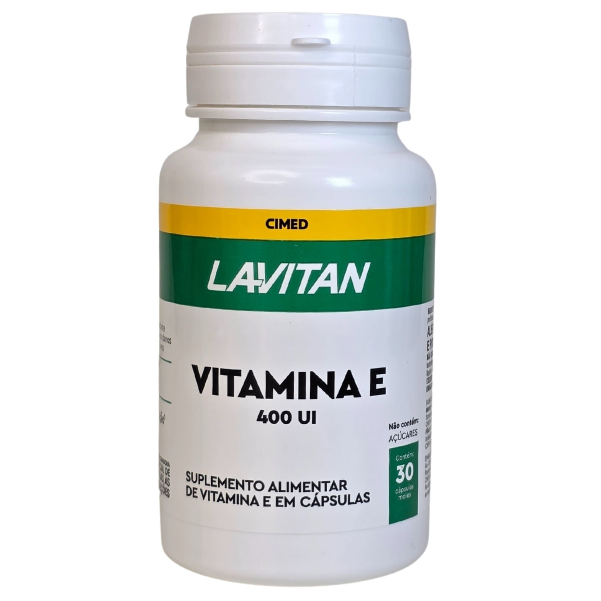 Vitamina E Suplemento Alimentar 400UI Lavitan Cimed 30 Cápsulas