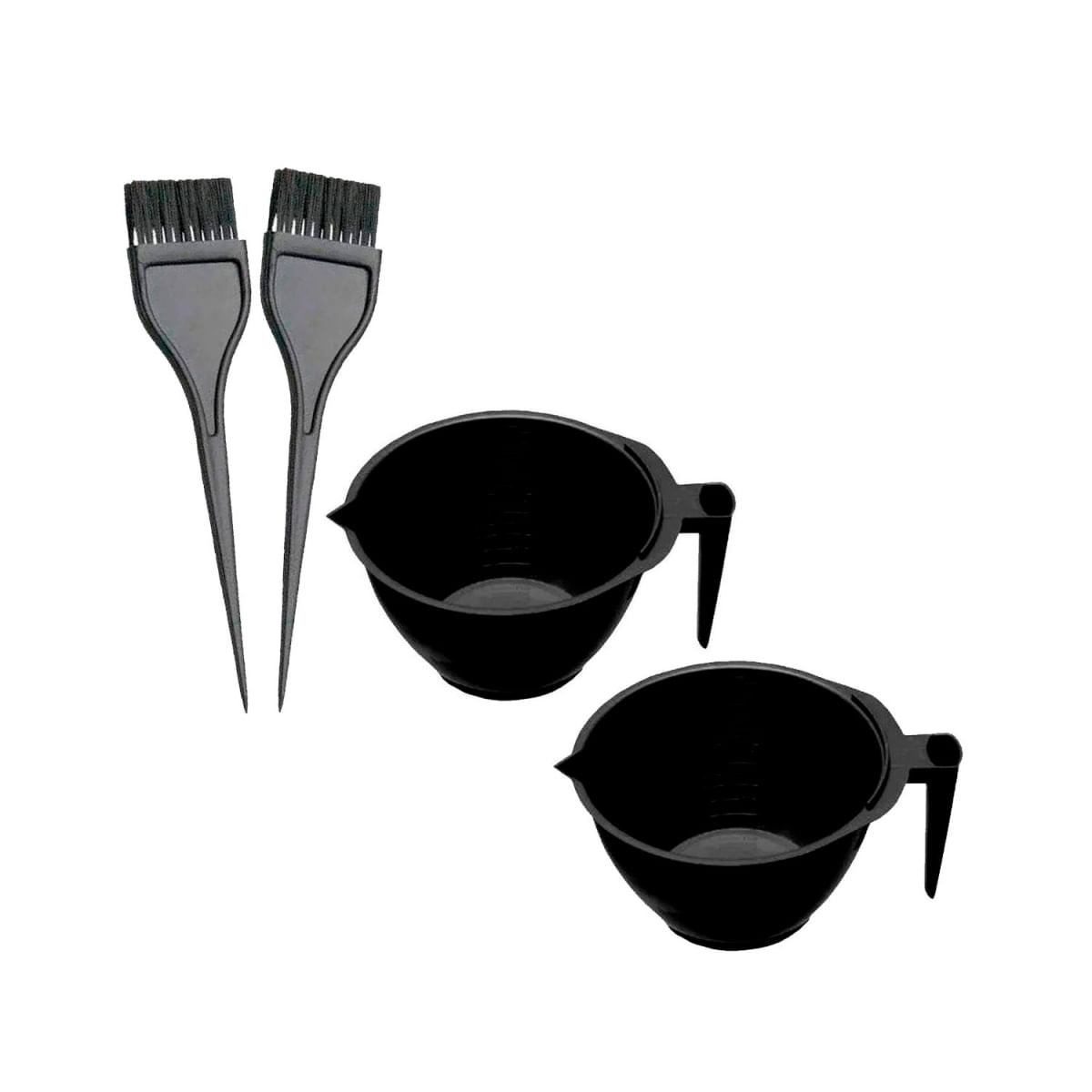 Kit 2 Cumbuca Com 2 Pincel Para Tinturas Química Misturinhas Descolorações