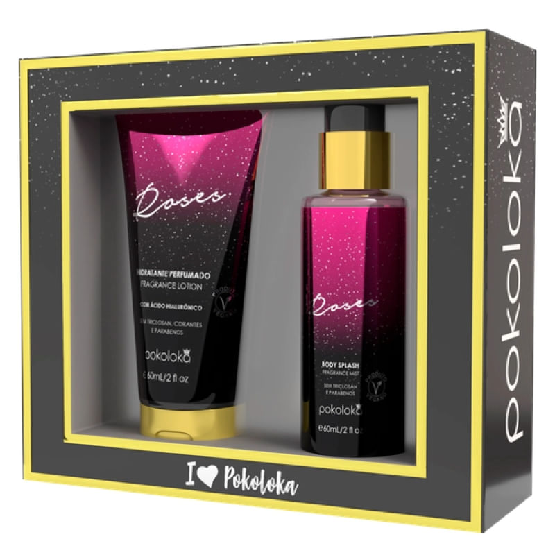 Kit Loção 240 ml + Body Splash 60 ml Roses Floral, Delicado & Romântico
