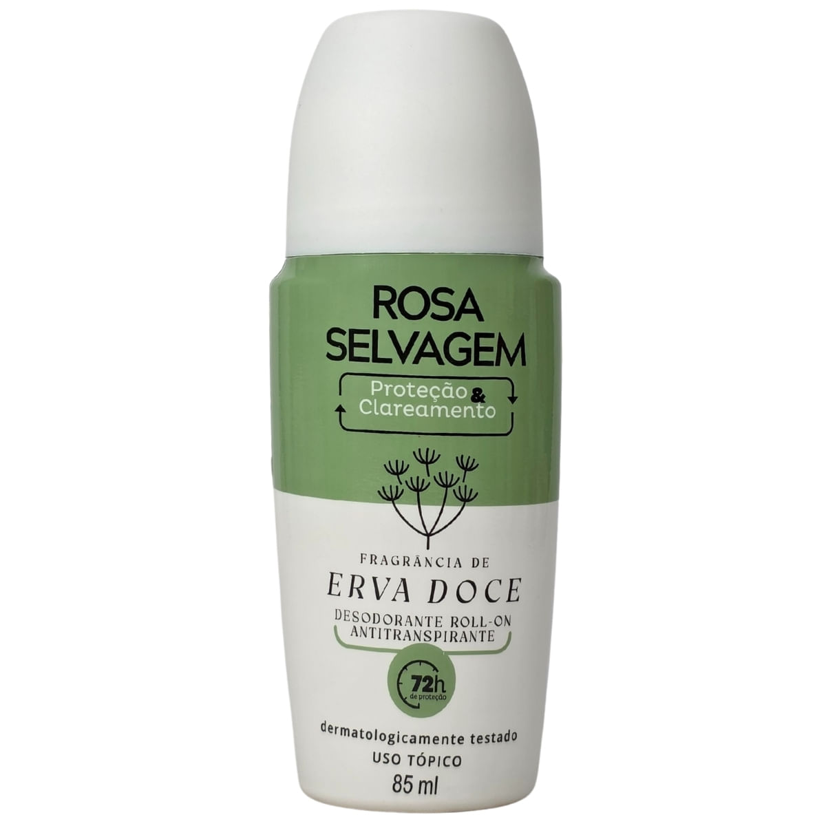 Desodorante Roll-On Antitranspirante Erva Doce 72H Rosa Selvagem 85Ml