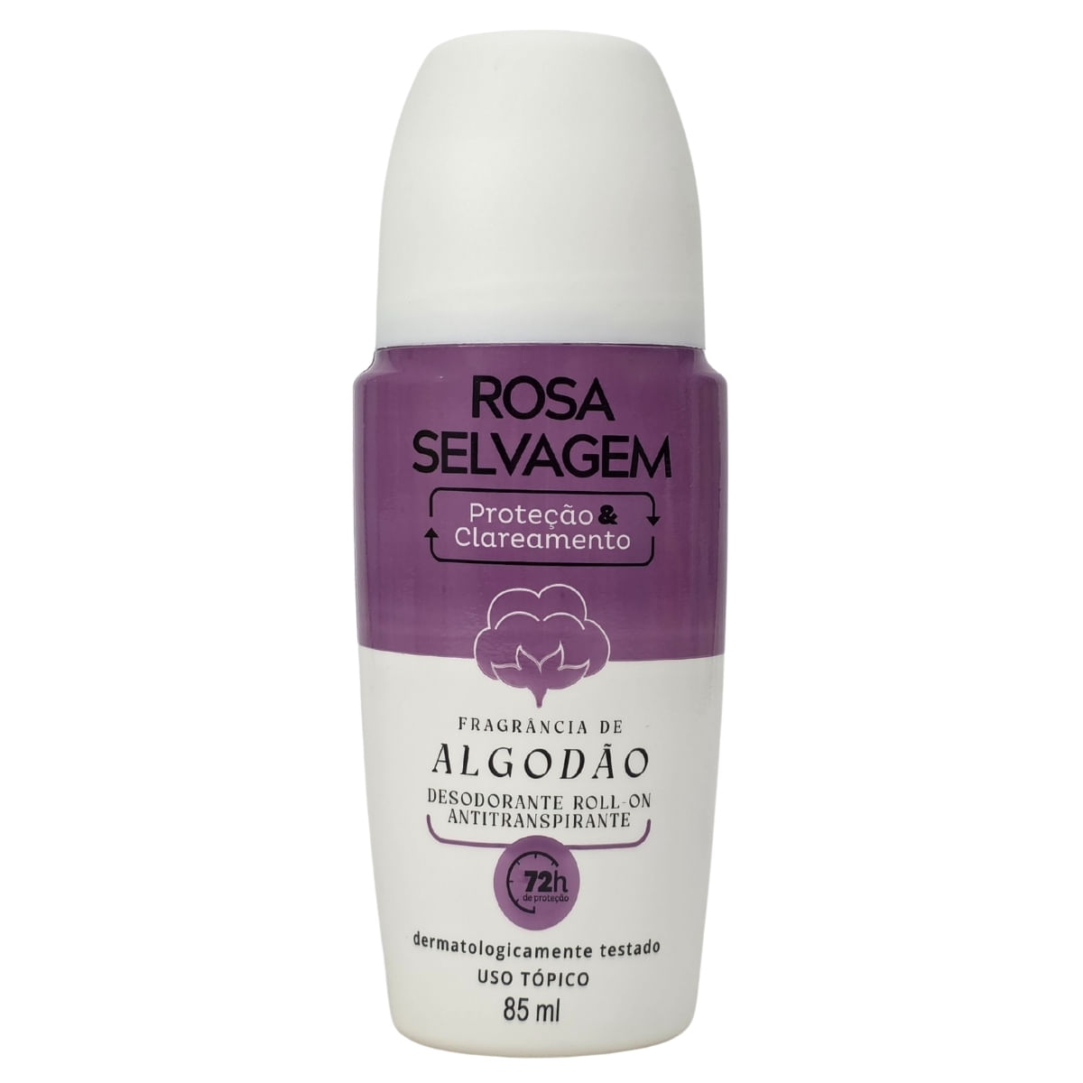 Desodorante Roll-On Antitranspirante Algodão 72H Rosa Selvagem 85Ml