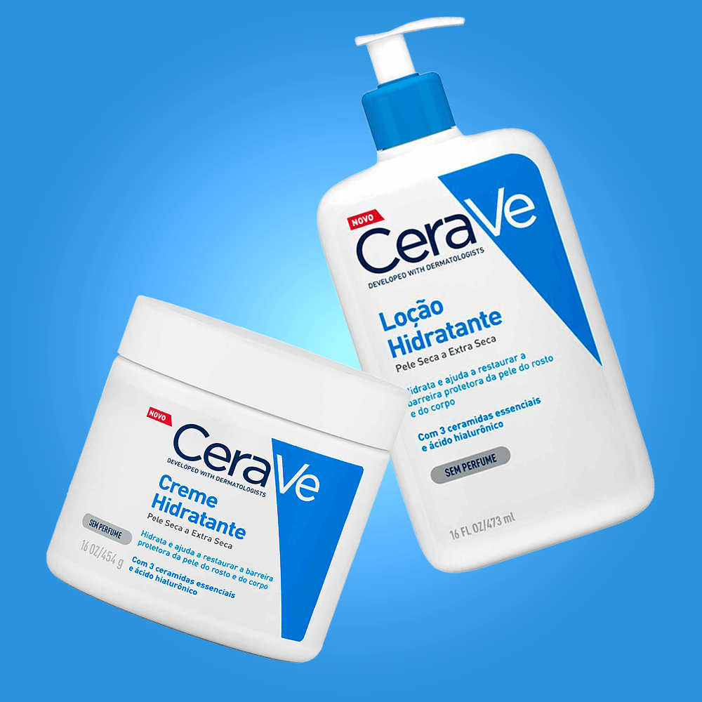 Kit CeraVe Hidratação Corporal: Loção + Creme Pele Seca - Época