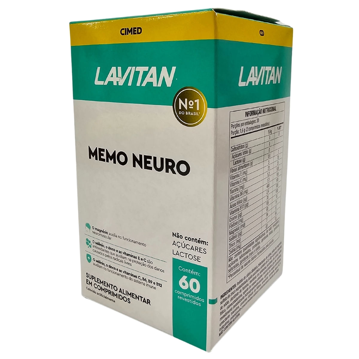 Suplemento Alimentar Memo Neuro Lavitan Cimed 60 Comprimidos