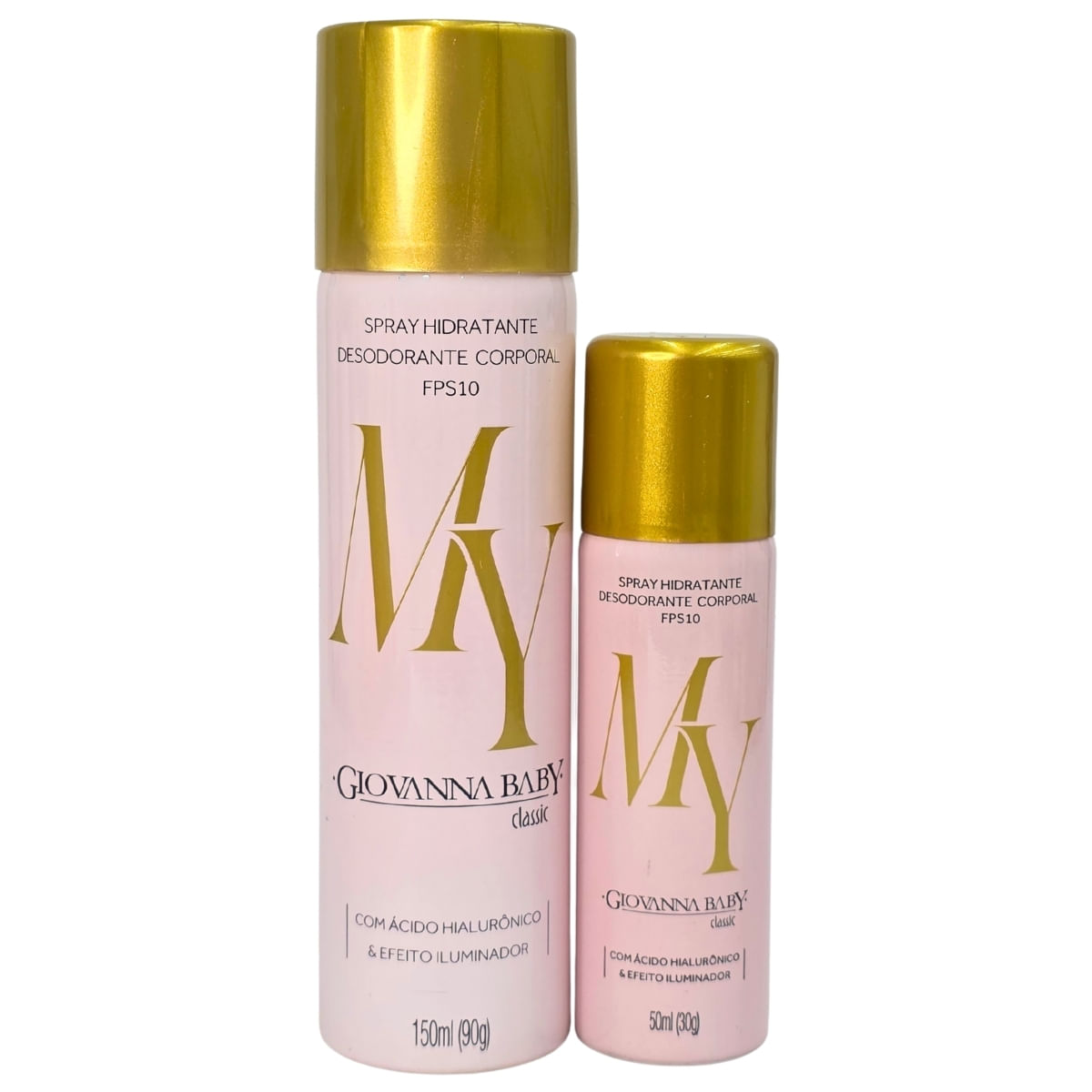 Kit 1 Spray Hidratante Corporal De 150Ml/90G + 1 De 50Ml/30G Fps10 Vegano Classic My Giovanna Baby