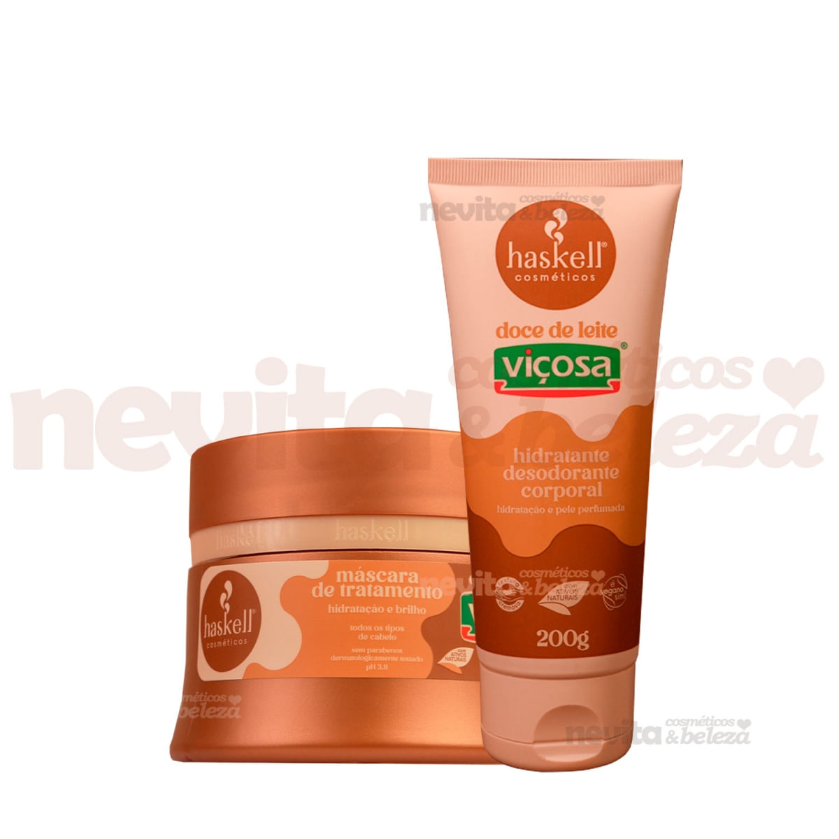 Máscara Cabelo Doce De Leite Haskell + Hidratante Corporal