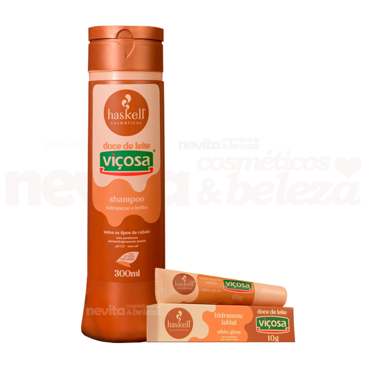 Shampoo Capilar Doce De Leite Viçosa Haskell + Gloss Labial