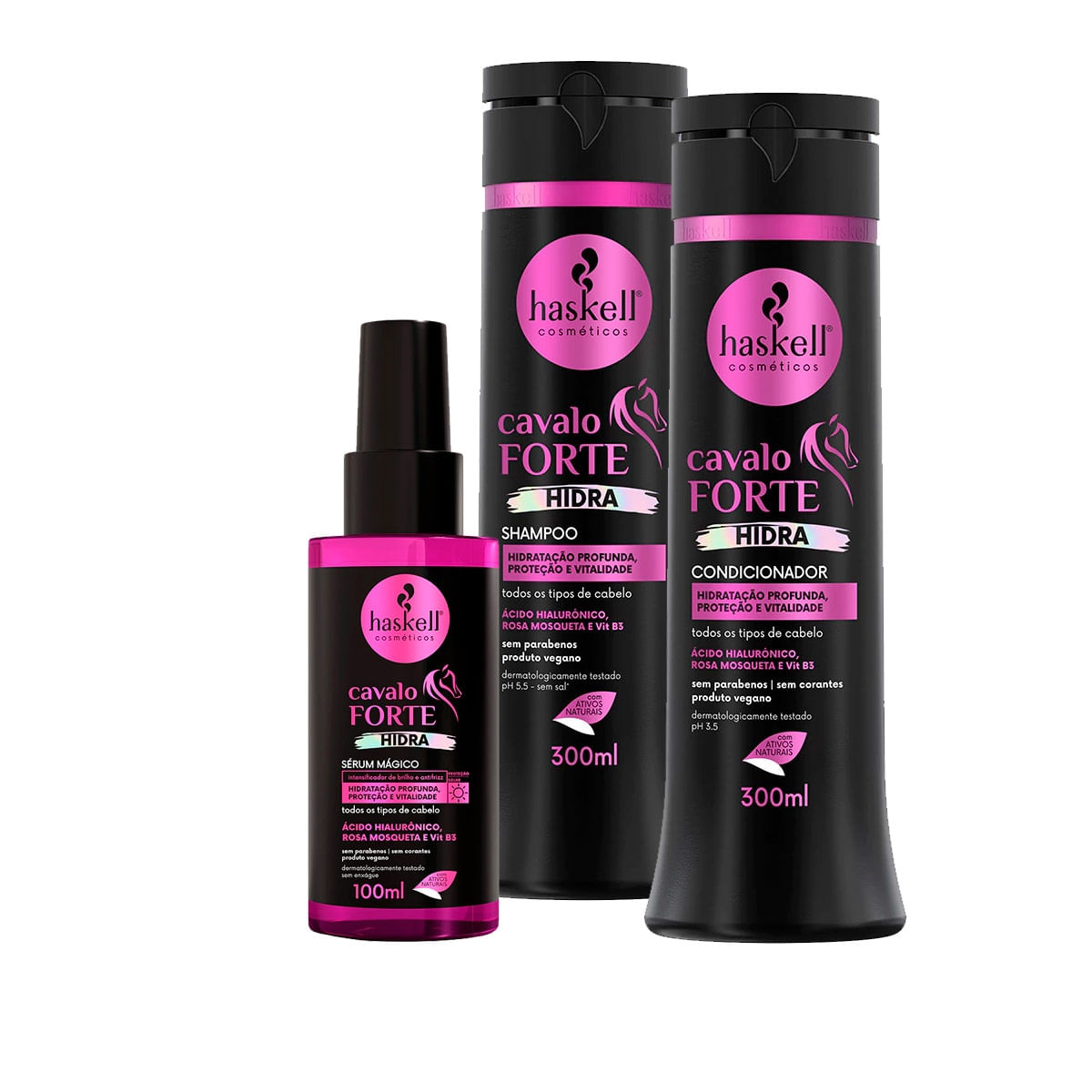 Haskell Cavalo Forte Hidra P Shp/Cond/Spray Brilho Antifrizz