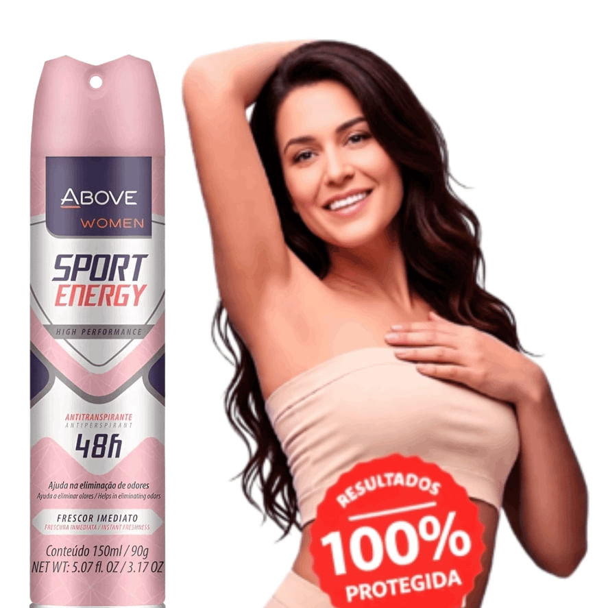 Desodorante Above Sport Energy Women 48h 150ml