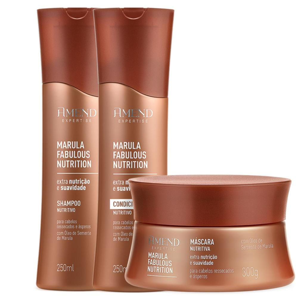 Kit Marula Amend Expertise Shampoo Condicionador e Mascara