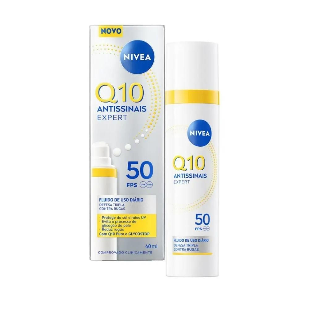 Fluido de Uso Diário Nivea Q10 Antissinais Expert FPS50 40ml