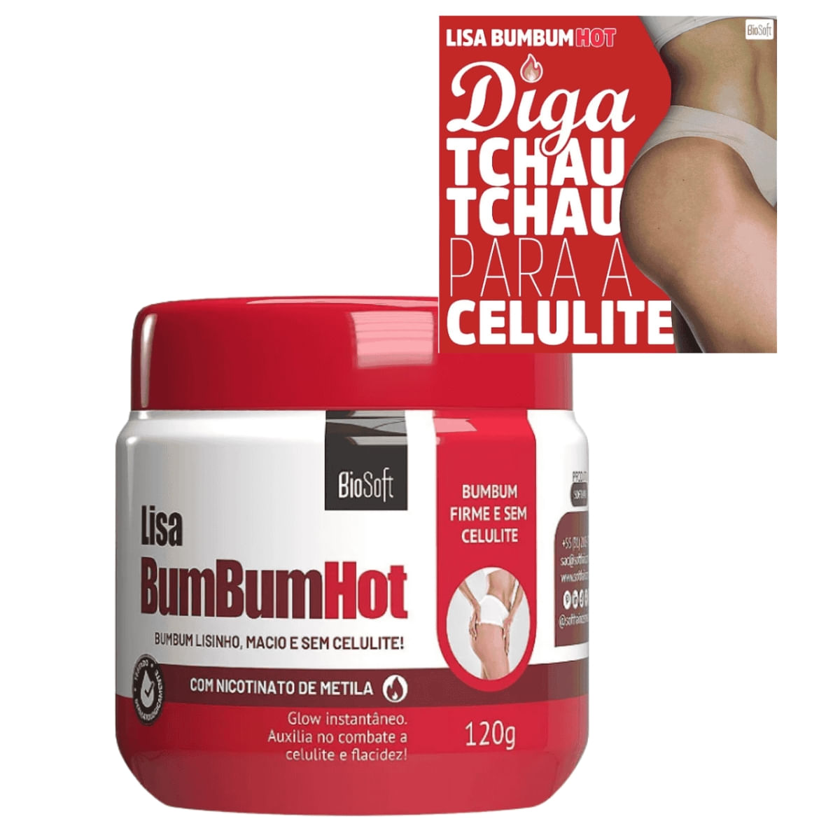 Creme Lisa Bumbum Hot Bio Soft 120g Pele Lisa e Uniforme