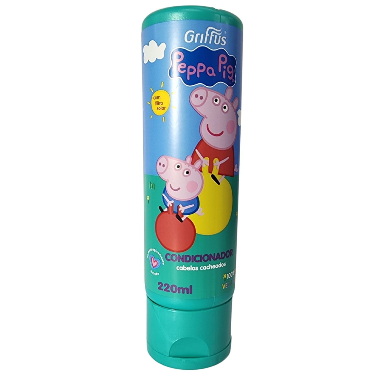 Condicionador Cabelos Ondulados, Cacheados E Crespos Vegano Peppa Pig Griffus 220Ml