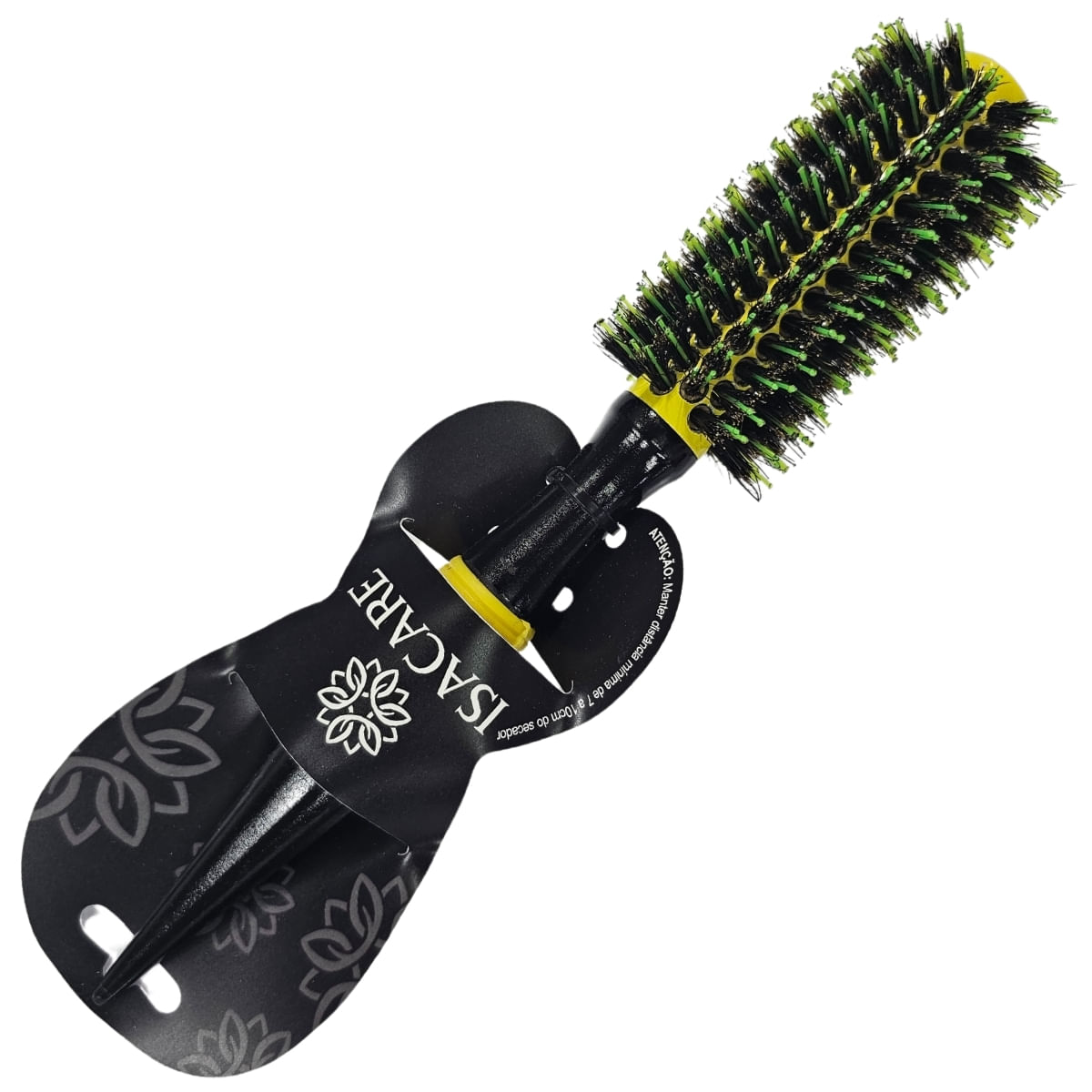 Escova De Cabelo Profissional C/ Cerdas De Nylon 20Mm Ref. 8904 Yellow Hit Isacare