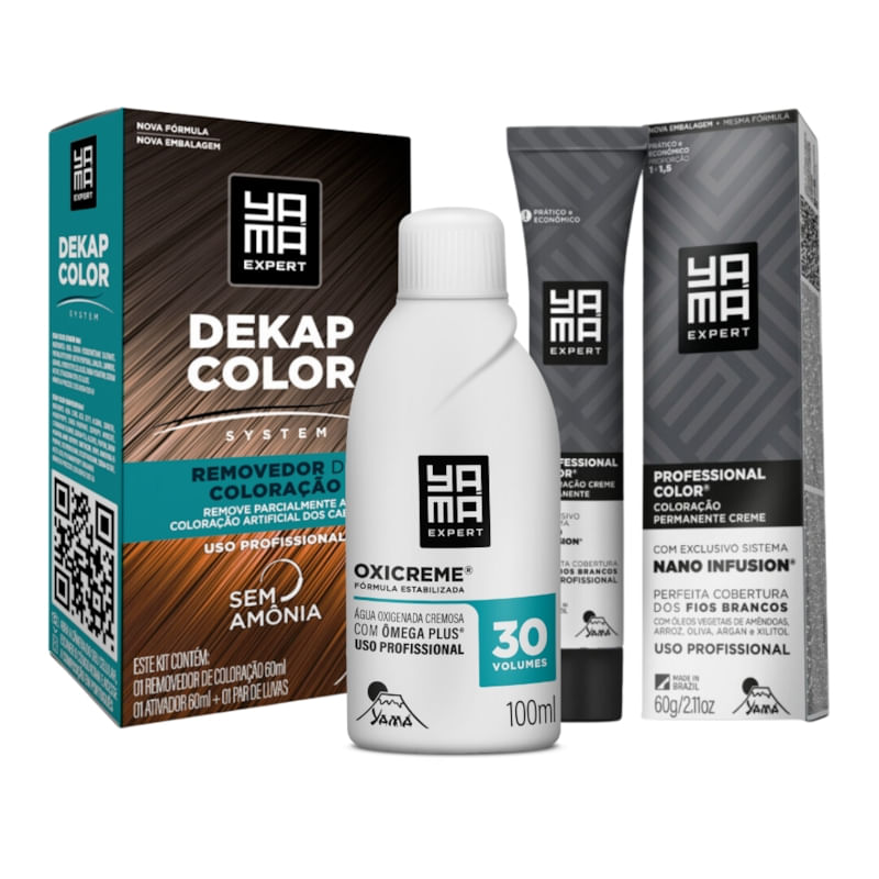 Kit Renovação de Cor Dekapcolor 120ml  com Coloração 8.4 .e  OX 100ml
