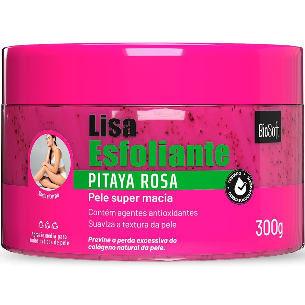 Bio Soft Lisa Esfoliante Pitaya Rosa 300g