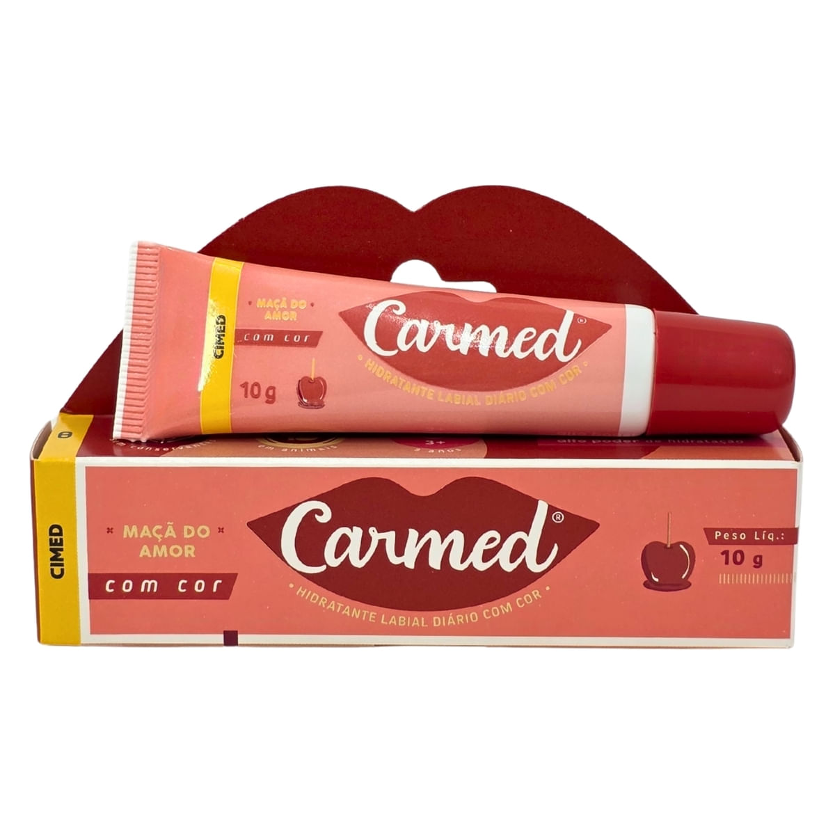 Hidratante Labial Com Cor Maçã do Amor Carmed Cimed 10g
