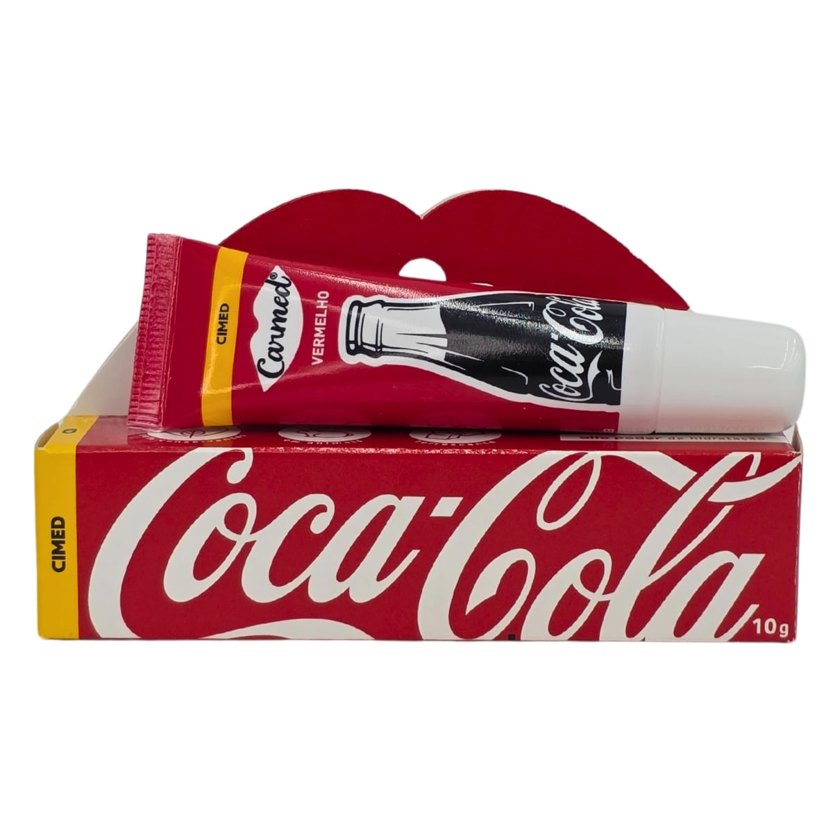 Hidratante Labial Coca Cola Com Cor Vermelho Carmed Cimed 10g