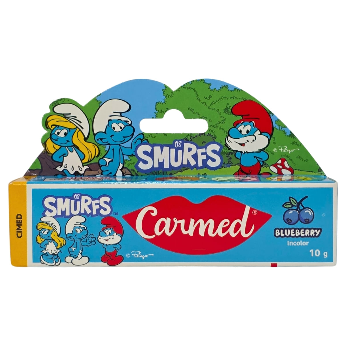 Hidratante Labial Os Smurfs Blueberry Incolor Carmed Cimed 10g