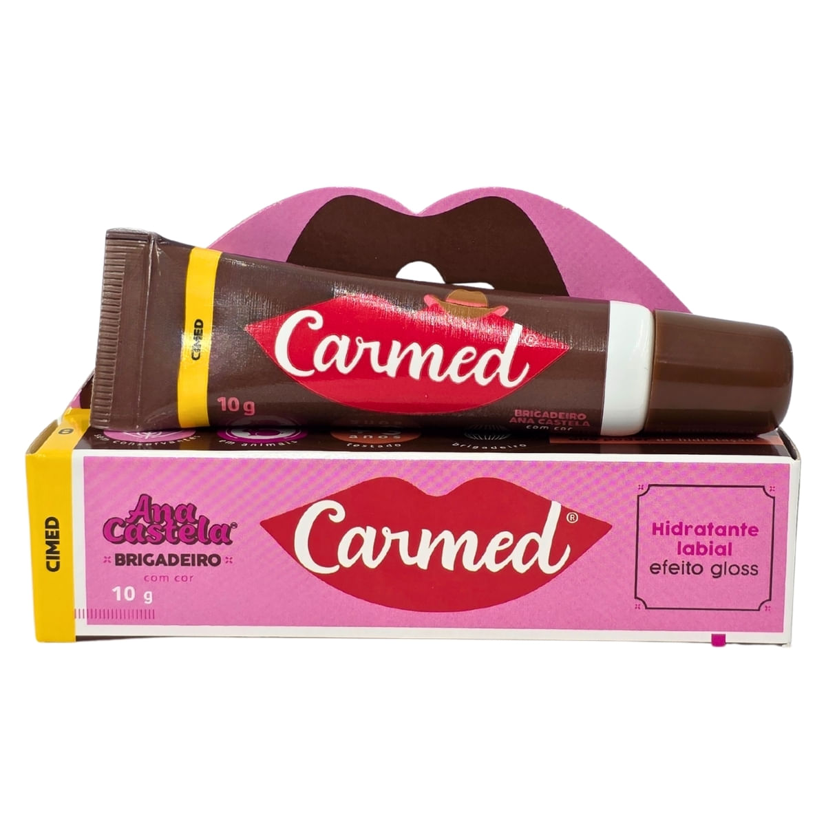 Hidratante Labial Efeito Gloss Com Cor Brigadeiro Carmed Cimed 10g