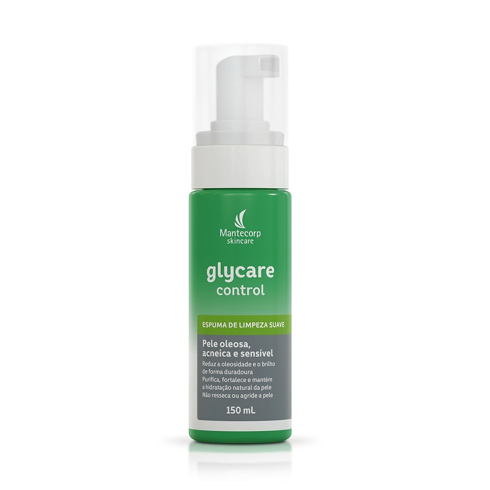 Espuma de Limpeza Facial Suave Glycare Control 150ml