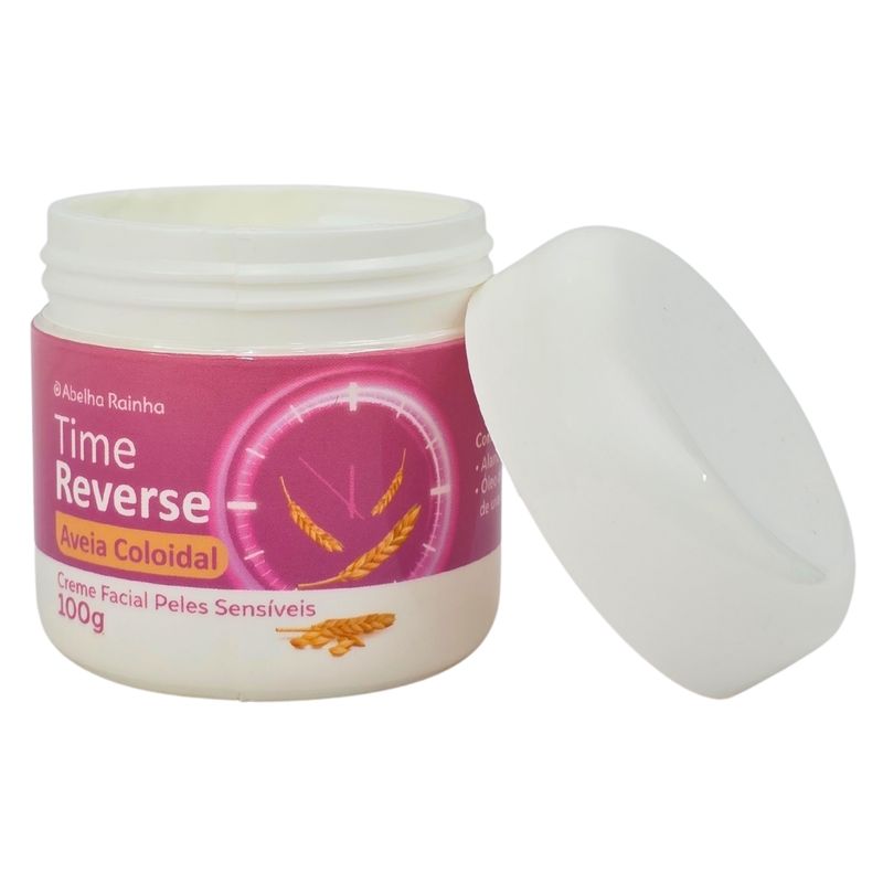 Creme facial com aveia coloidal para peles sensíveis time reverse
