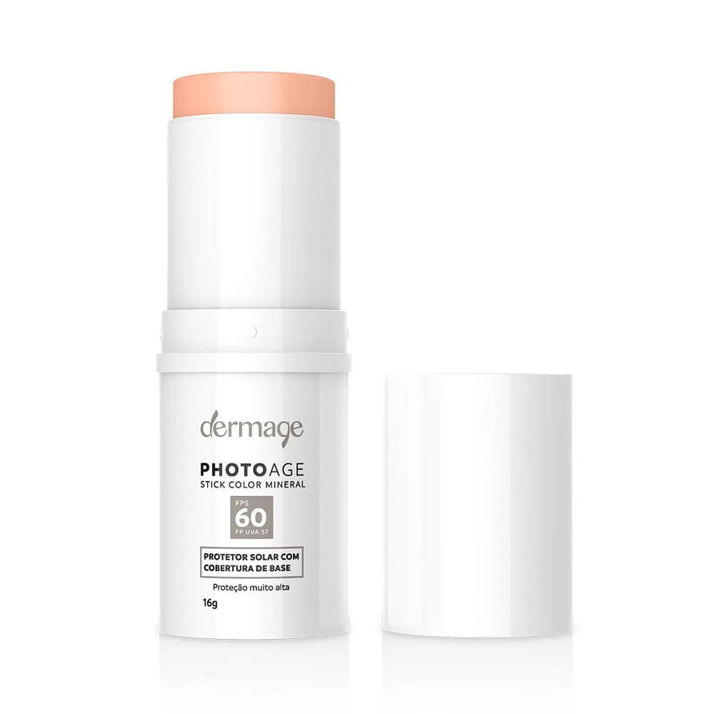 Protetor solar facial dermage photoage stick color mineral claro fps60 16g