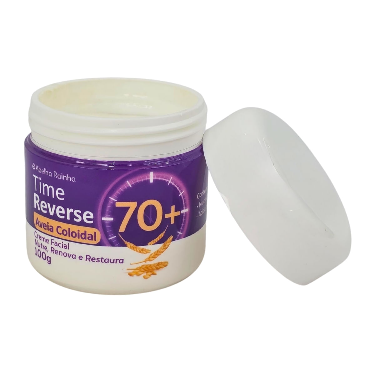 Creme facial com aveia coloidal nutri, renova e restaura 70+ time Creme facial com aveia coloidal nutri, renova e restaura 70+ time